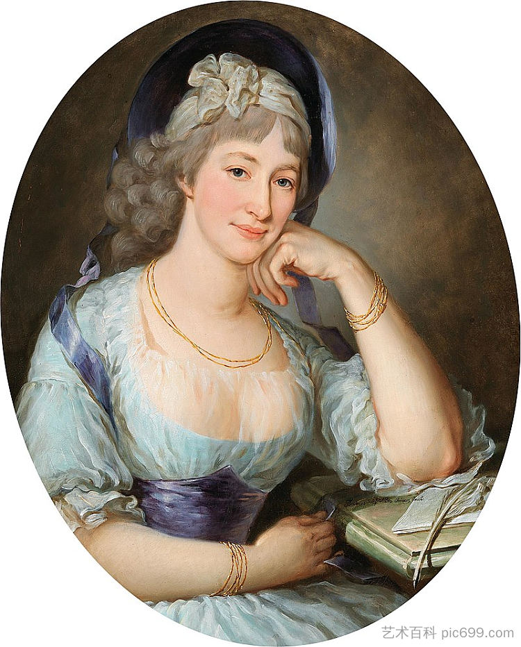 伯爵夫人玛丽·欧内斯汀·埃斯特哈齐·斯塔亨贝格的肖像 Portrait of Countess Marie Ernestine Esterhazy Starhemberg，芭芭拉·克拉夫特