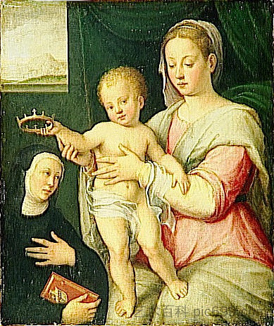 圣母子与圣子 Virgin and Child with Saint (1595),芭芭拉·隆希