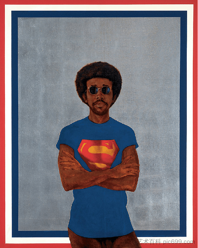 我的超人的图标，（超人从未拯救过任何黑人鲍比·西尔） Icon for My Superman, (Superman Never Saved Any Black People Bobby Seale) (1969)，巴克利·亨德里克斯