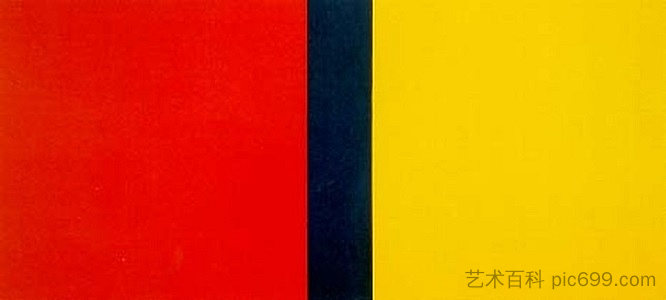 谁怕红黄蓝IV Who's Afraid of Red, Yellow, and Blue IV (1969 - 1970)，巴尼特·纽曼