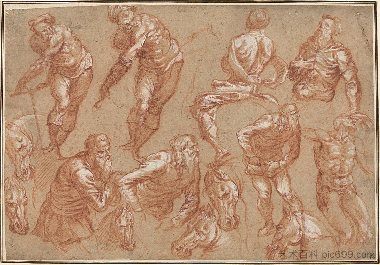 图研究 Figure Studies (c.1575),巴塞洛缪斯·斯普兰格