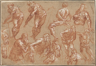 图研究 Figure Studies (c.1575)，巴塞洛缪斯·斯普兰格