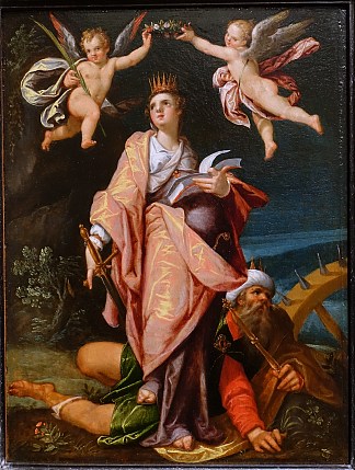 圣凯瑟琳 Saint Catherine (c.1583)，巴塞洛缪斯·斯普兰格