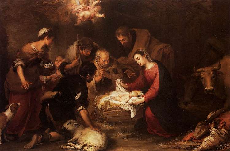 牧羊人的崇拜 Adoration of the Shepherds (c.1668)，巴托洛梅·埃斯特万·穆立罗