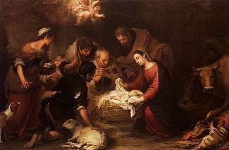 牧羊人的崇拜 Adoration of the Shepherds (c.1668)，巴托洛梅·埃斯特万·穆立罗