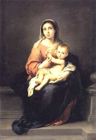 麦当娜和孩子 Madonna and Child (1638)，巴托洛梅·埃斯特万·穆立罗