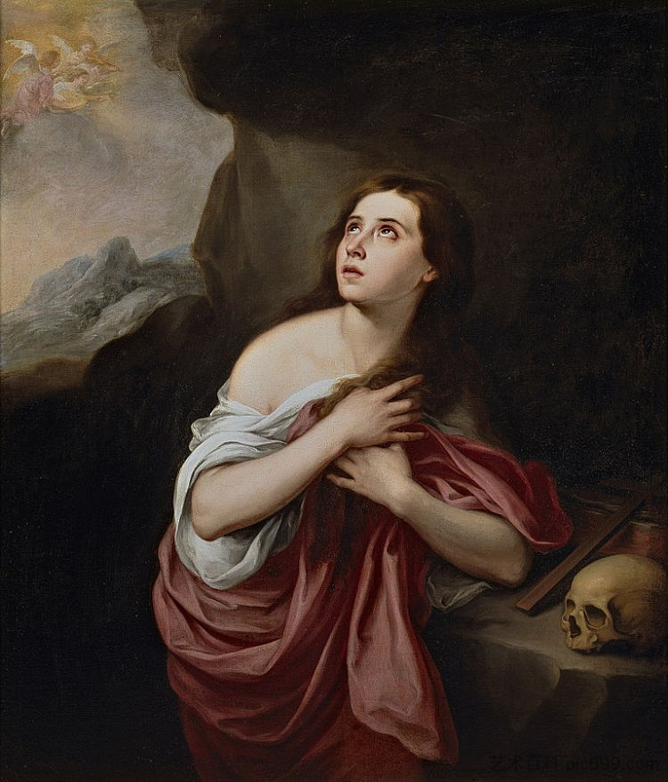 忏悔抹大拉 Penitent Magdalene (1650 - 1665)，巴托洛梅·埃斯特万·穆立罗