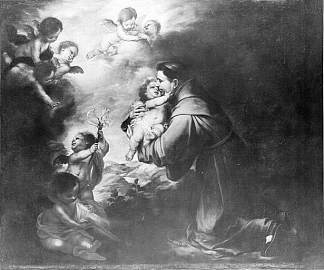 帕多瓦的圣安东尼崇拜孩子 Saint Anthony Of Padua Adore The Child，巴托洛梅·埃斯特万·穆立罗