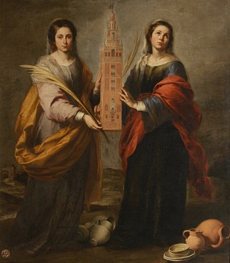 圣贾斯蒂娜和圣鲁菲娜 St. Justina and St. Rufina (1675)，巴托洛梅·埃斯特万·穆立罗