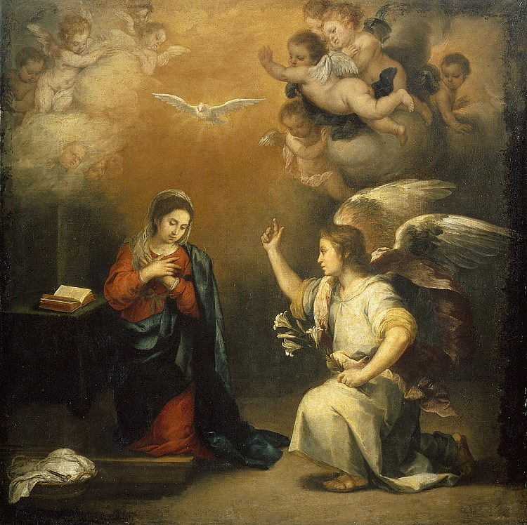 天使报喜 The Annunciation (1660 - 1680)，巴托洛梅·埃斯特万·穆立罗