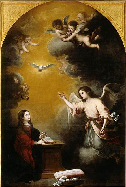 天使报喜 The Annunciation (1668)，巴托洛梅·埃斯特万·穆立罗