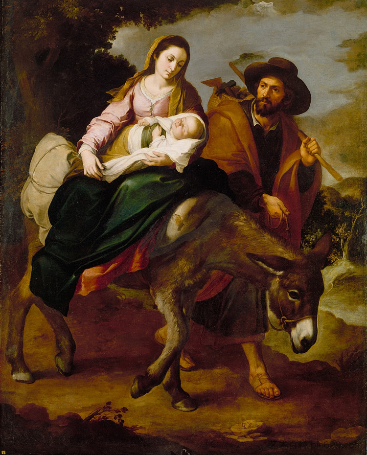 飞往埃及 The Flight into Egypt (1647 - 1650)，巴托洛梅·埃斯特万·穆立罗