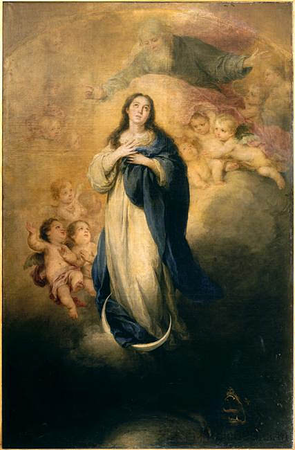 与永恒之父的圣母无原罪 The Immaculate Conception with the Eternal Father (c.1668 - c.1669)，巴托洛梅·埃斯特万·穆立罗