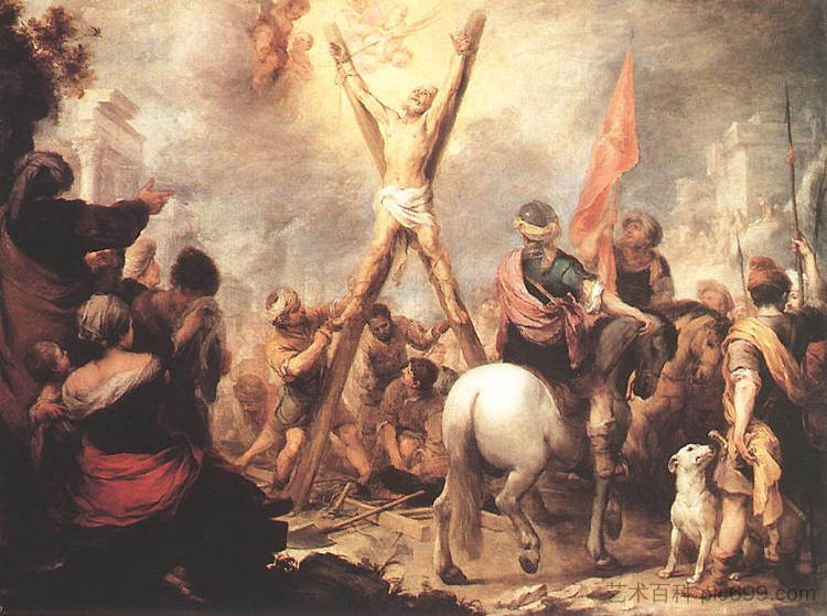 圣安德鲁殉难 The Martyrdom of St. Andrew (1675 - 1682)，巴托洛梅·埃斯特万·穆立罗