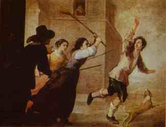 浪子被赶走 The Prodigal Son Driven Out (1660)，巴托洛梅·埃斯特万·穆立罗