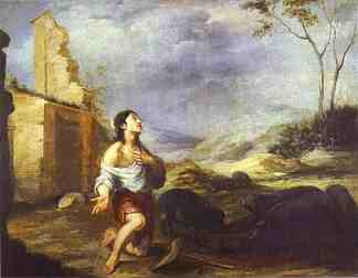 浪子喂猪 The Prodigal Son Feeding Swine (1660)，巴托洛梅·埃斯特万·穆立罗