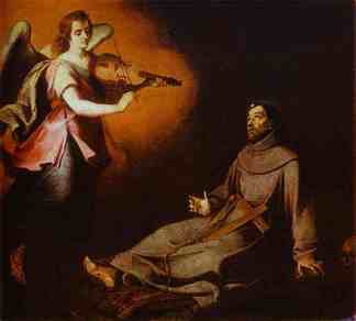 对圣弗朗西斯的愿景 Vision to St. Francis (1645 – 1646)，巴托洛梅·埃斯特万·穆立罗