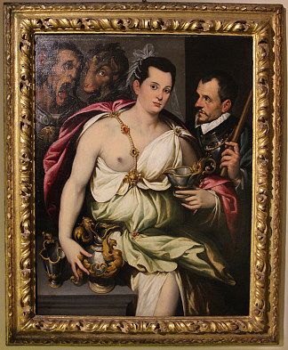 切尔西和尤利西斯的双重着装肖像 Double Dressed Portrait of Circe and Ulysses (c.1575)，巴尔托洛梅奥·帕塞罗蒂