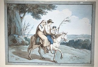 乔西亚里家族在路上 Family of Ciociari on the road (1818; Rome,Italy                     )，巴尔托洛梅奥·皮内利