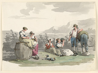 在年份期间休息 Rest During the Vintage (1808)，巴尔托洛梅奥·皮内利
