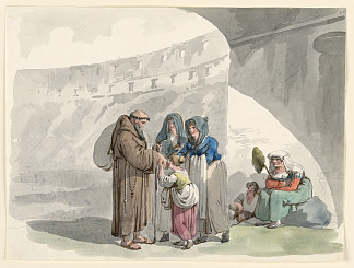 隐士的敬礼 Salutation of a Hermit (1808)，巴尔托洛梅奥·皮内利