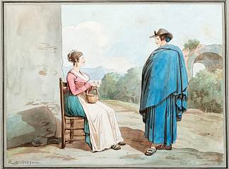 步行期间的停留 The stop during the walk (1818)，巴尔托洛梅奥·皮内利