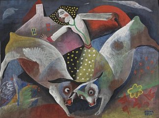 挤奶女工与奶牛 Milkmaid with cows (1938)，贝拉卡达尔