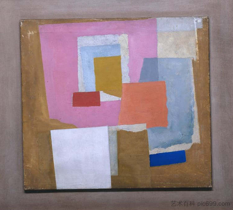 1924年（第一幅抽象画，切尔西） 1924 (first abstract painting, Chelsea) (c.1923 - 1924)，本·尼科尔森