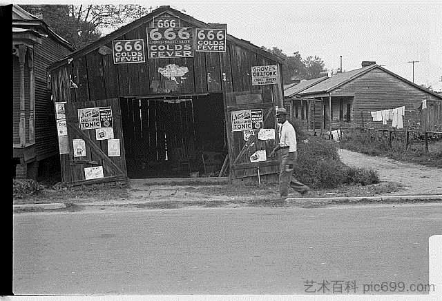 来自密西西比州纳奇兹的流行疟疾疗法的广告 Advertisements from Natchez, Mississippi of a popular malaria cure (1935)，本·沙恩