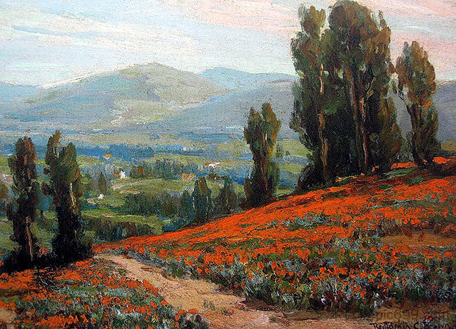 罂粟花和桉树 Poppies and Eucalyptus，本杰明布朗