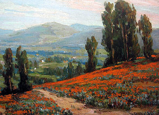 罂粟花和桉树 Poppies and Eucalyptus，本杰明布朗