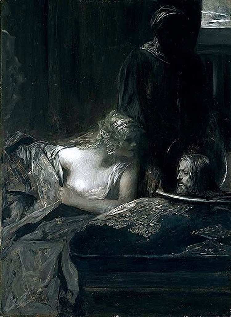 莎乐美与施洗约翰的头 Salomé with the Head of John the Baptist (1898)，本杰明·康斯坦斯