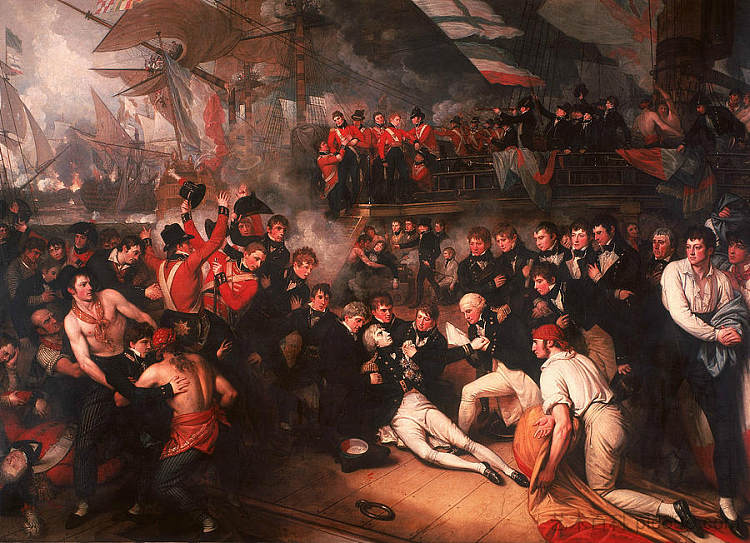 纳尔逊之死，1805年10月21日 The Death of Nelson, 21st October 1805 (1806)，本杰明·韦斯特