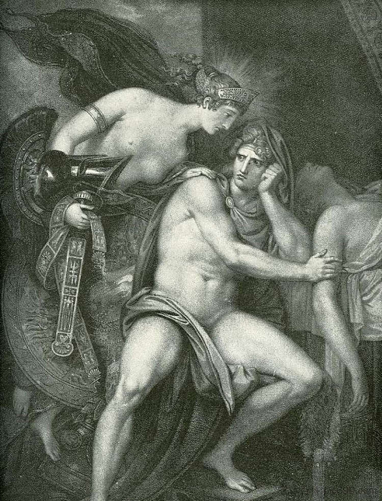 忒提斯将盔甲带给阿喀琉斯 Thetis Bringing the Armor to Achilles,本杰明·韦斯特