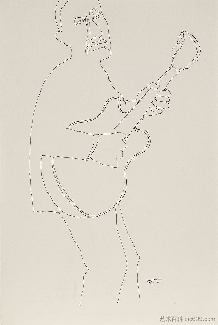 弹奏器（符号研究） Strummer (Study for Symbols) (1970)，班尼安德鲁斯