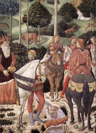 马古斯·卡斯帕尔游行（细节） Procession of the Magus Caspar (detail) (1459 – 1461)，贝诺佐·哥佐利