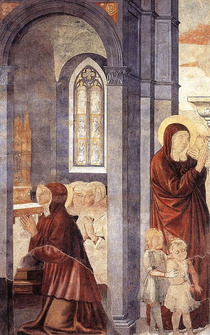 圣奥古斯丁离开母亲 St. Augustine Leaving His Mother (1464 - 1465)，贝诺佐·哥佐利