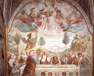 麦当娜·德尔·托塞的会幕：圣母升天 Tabernacle of the Madonna delle Tosse: Assumption of the Virgin (1484)，贝诺佐·哥佐利