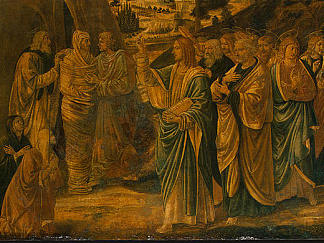 拉撒路的复活（细节） The Raising of Lazarus (detail) (c.1497)，贝诺佐·哥佐利