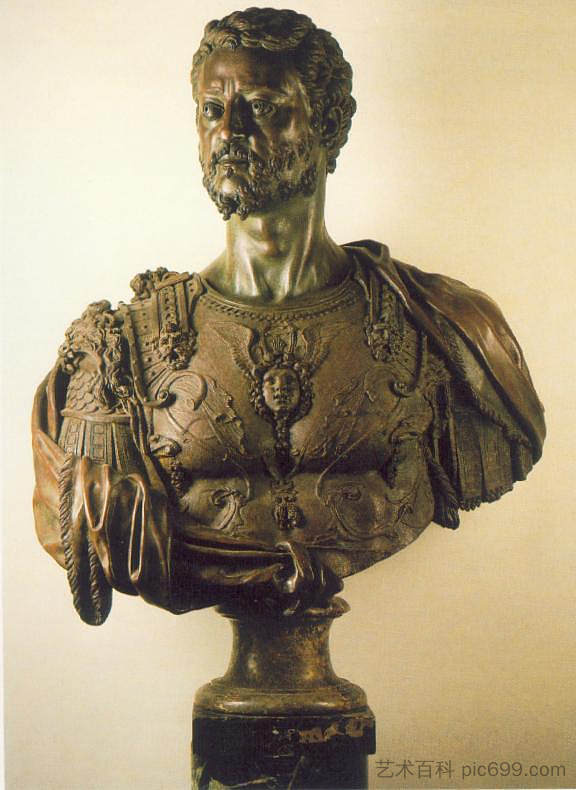 科西莫一世半身像 Bust of Cosimo I (1543 - 1544)，本维努托·切利尼