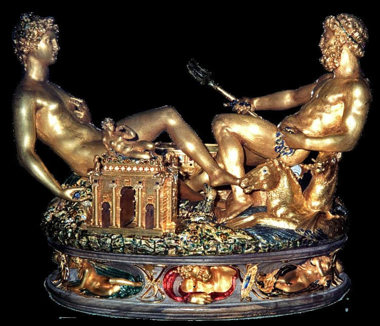 弗朗西斯一世盐窖 Salt Cellar of Francis I (1543),本维努托·切利尼