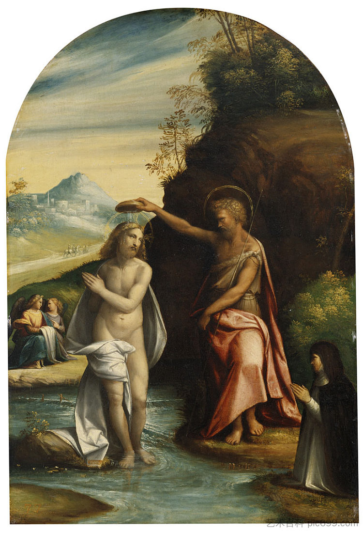 基督的洗礼 Baptism of Christ (1525)，本韦努托·蒂西