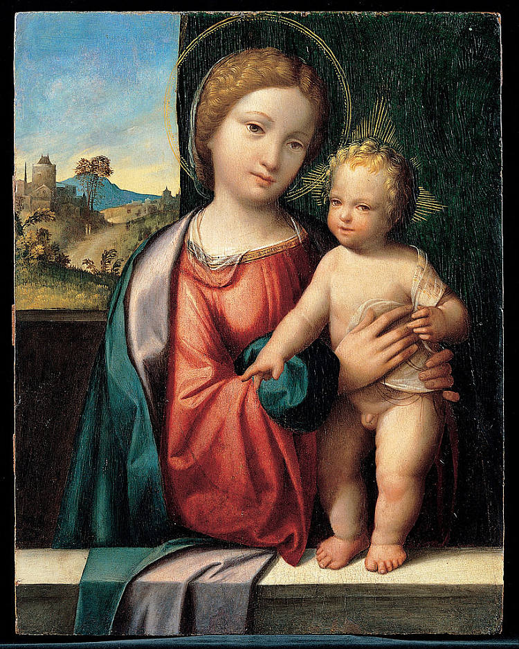 麦当娜与孩子 Madonna with the Child (1513)，本韦努托·蒂西