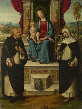 圣母子与圣徒 The Virgin and Child with Saints (1502)，本韦努托·蒂西