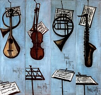 屏幕：乐器 Paravent: Les instruments de musique (1961)，贝尔纳·布菲