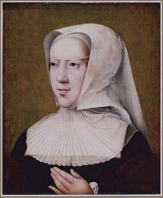 奥地利玛格丽特的肖像 Portrait of Margaret of Austria (c.1520)，伯纳德·范·奥利