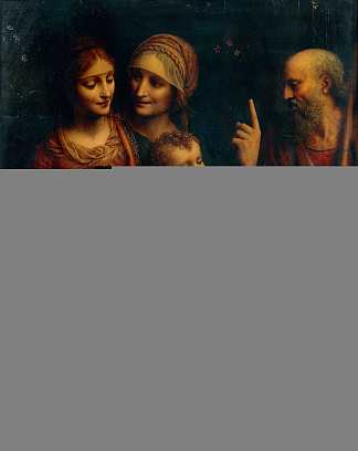圣家与圣安妮和约翰 The Holy Family with Saints Anne and John (c.1520; Italy                     )，贝纳迪诺·卢伊尼