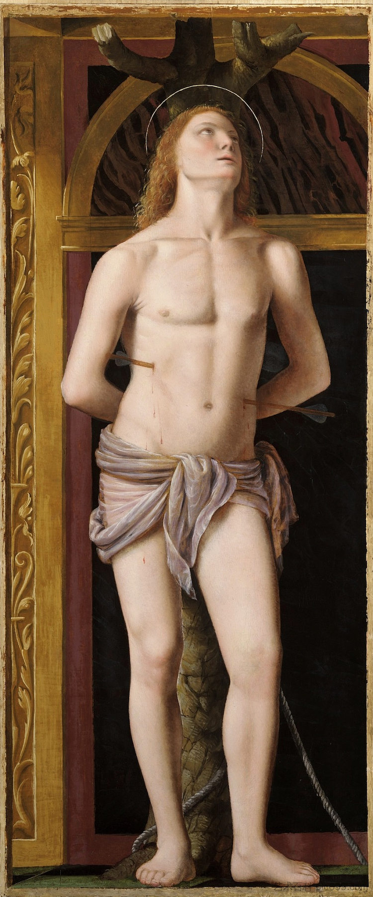 圣塞巴斯蒂安 Saint Sebastian (c.1510; Italy  )，贝纳迪诺·卢伊尼