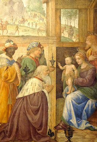 贤士的崇拜 Adoration of the Magi (1520 – 1525)，贝纳迪诺·卢伊尼