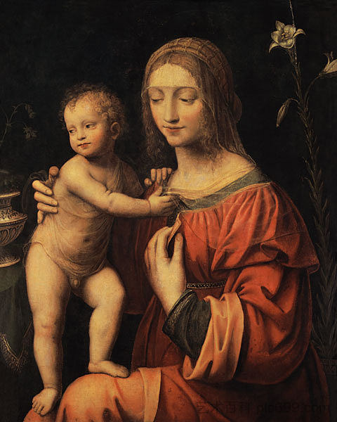 麦当娜与孩子 Madonna with Child，贝纳迪诺·卢伊尼